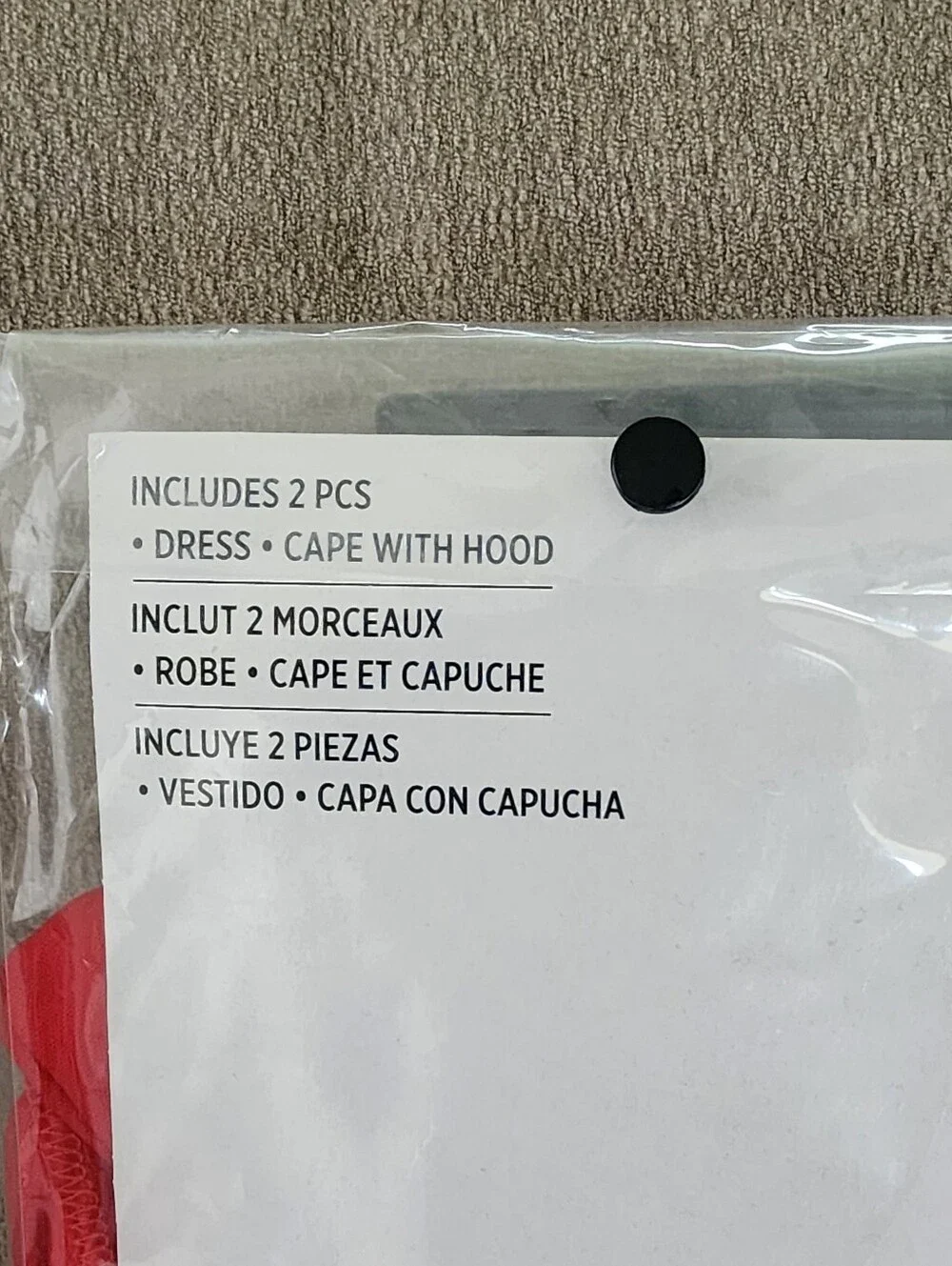 New In Package Riding Hood Rebel Kids Halloween Costume Size Large 12-14